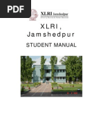 XLRI Student Manual for PGCBM