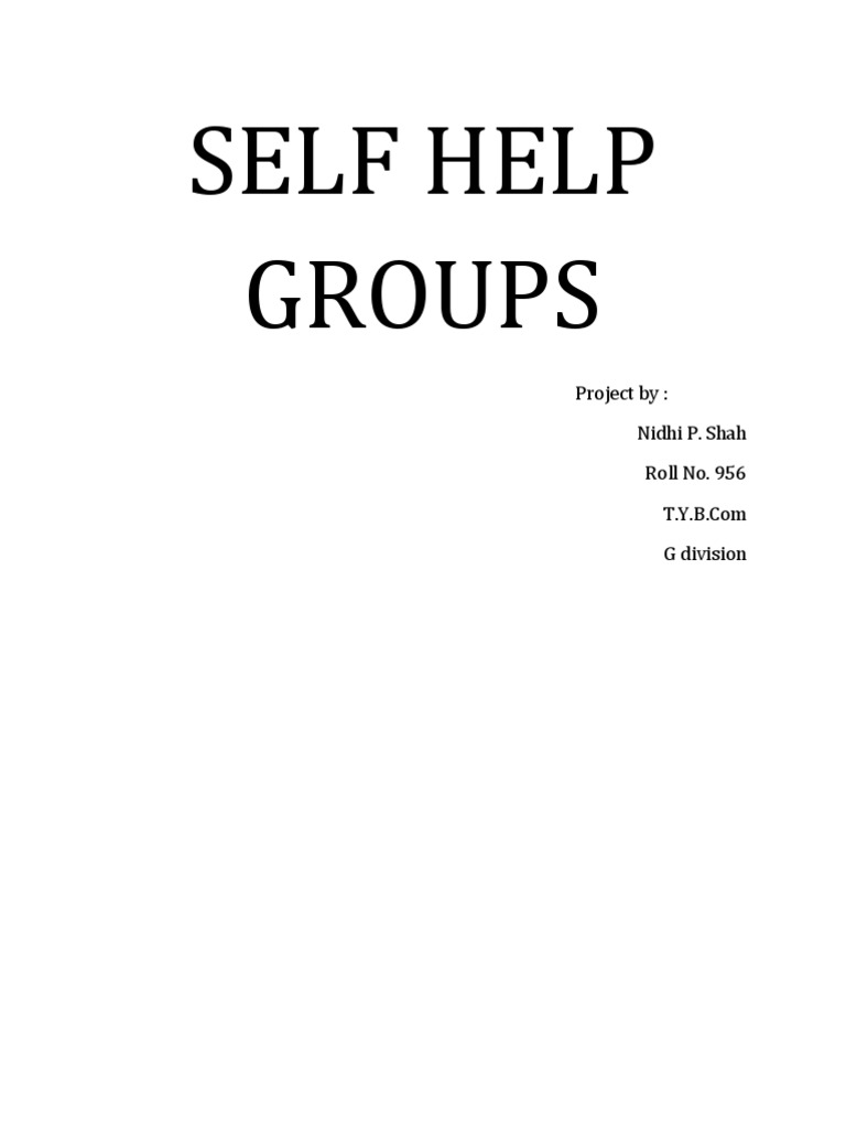 Self Help Groups Project