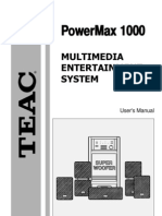 Teac Powermax 1000 User Manual