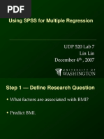 Using SPSS For Multiple Regression: UDP 520 Lab 7 Lin Lin December 4, 2007