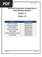 Download  Microsoft Case Study Analysis by binzidd007 SN117010517 doc pdf