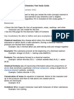 Chemistry Test Study Guide PDF