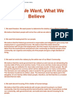 Black Panthers manifesto