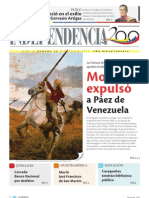 1850 Monagas expulso a Páez de Venezuela