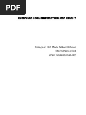 Kumpulan Soal Matematika Kelas 7