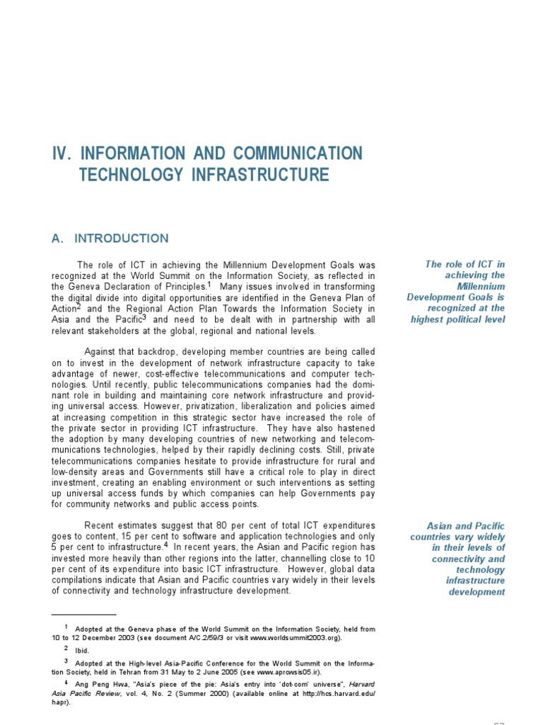 ICT Infrastructure in Asia-Pacific Development | PDF | Internet Access ...