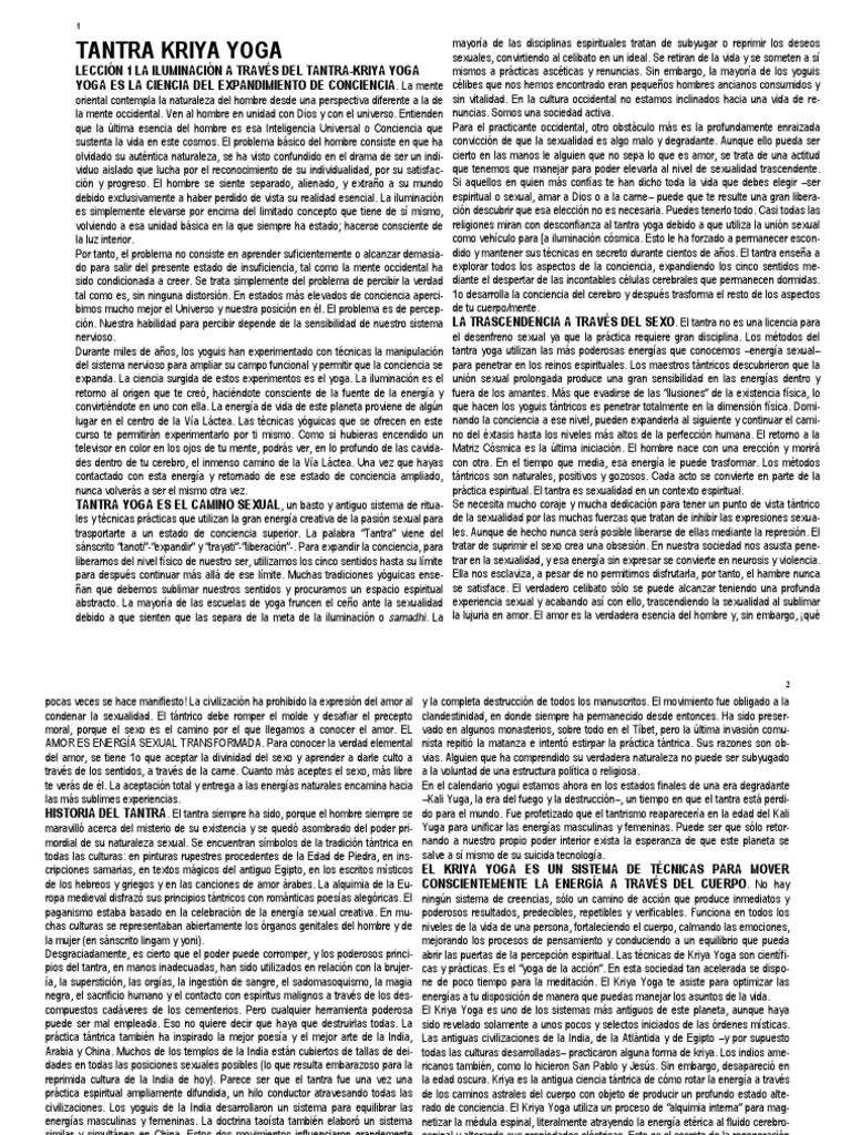 Iluminación a través del Tantra Kriya Yoga | PDF | Tantra | Yoga
