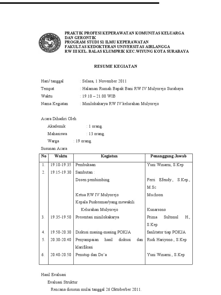 Contoh Resume Pokjakes