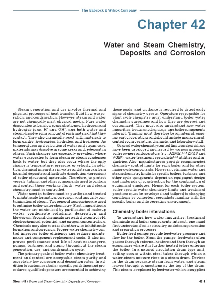 Boiler Water Treatment and Chemistry | PDF | Water Purification | Ion ...
