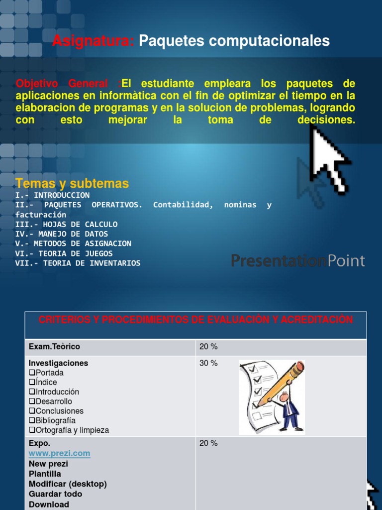 Paquetes Computacionales en Informática | PDF