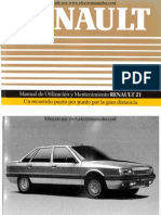 Manual Del Usuario Del Renault 21 de 1989