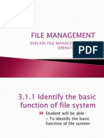 Explain File Management in An Operating System