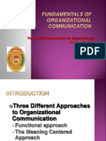Theoretical Perspectives For Organizational Communication: Oleh: F.X. Arief Poyuono/2010010362009
