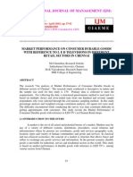 Market Performance On Consumer Durable Goods With Reference To L e D Televisions in Different Retail Sectors in Chennai