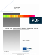 Student logbook Restaurant– During the WBL period
