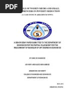Download THE ROLE OF WOMEN MICRO AND SMALL ENTERPRENUERS IN POVERTY REDUCTION by Abdulaziz Tersemu Mosa SN117085505 doc pdf