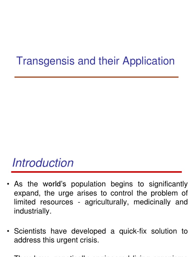 Transgenesis: Methods and Applications | PDF | Transgene | Genetic ...