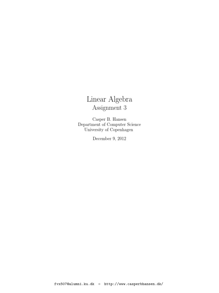 Linear Algebra for CS Students | PDF