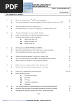 End Term Examination: Paper Code: BBA - 107 Subject: Computer Fundamentals Paper ID