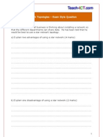 Network Topologies - Exam Style Question: © All Rights Reserved