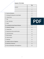 Internal Control Questionnaire (ICQ) Index