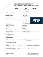 Student Research Visa Extension Form