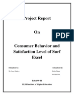 Consumer Behavior Project On Surf Excel