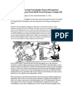 Comparison of Forsyth Petroglyph, Mayan Blowgunner Vase and the Mayan Flood Myth from Palenque Temple XIX