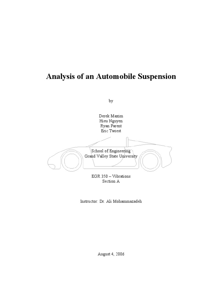 Analysis of Automobile Suspension | PDF