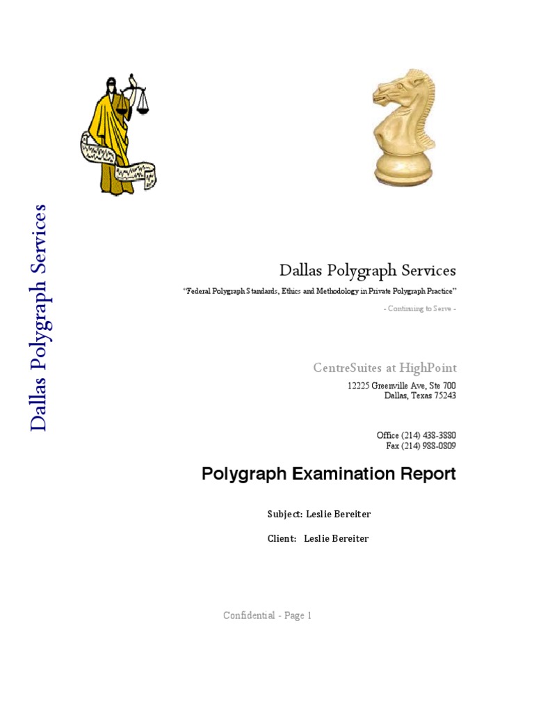 Dallas Polygraph Examination Report | PDF | Polygraph | Test (Assessment)