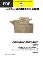 RICOH Aficio-551 Aficio-700 Aficio-1055 Service Manual Pages