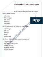 Computer Questions Based On IBPS CWE Clerical II Paper Held On Dec 15 2012