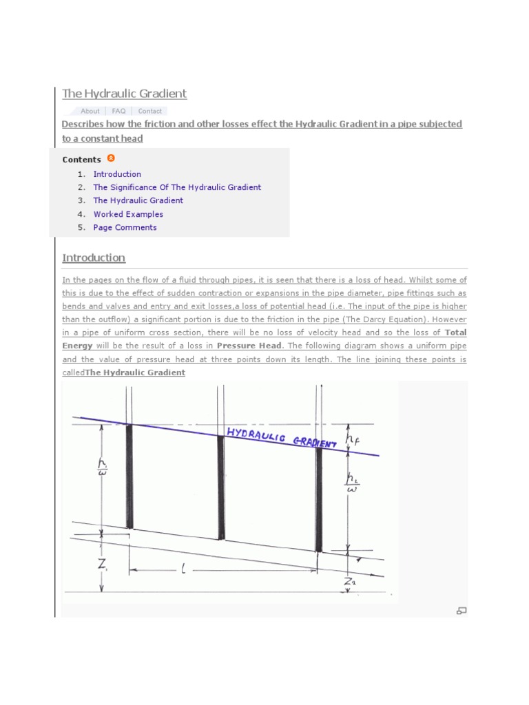 The Hydraulic Gradient | PDF