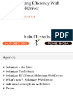 IndicThreads-Pune12-Improve Testing Efficiency With Selenium WebDriver