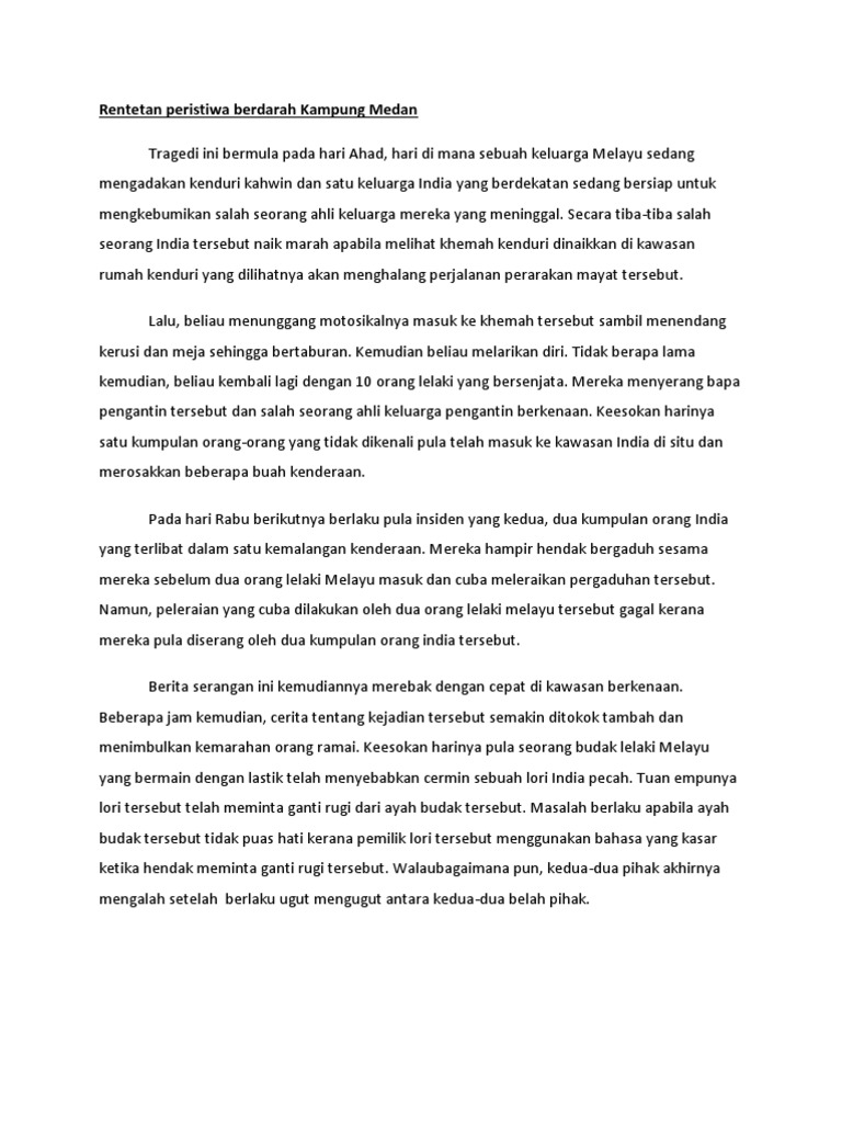 Kronologi Kampung Medan Pdf