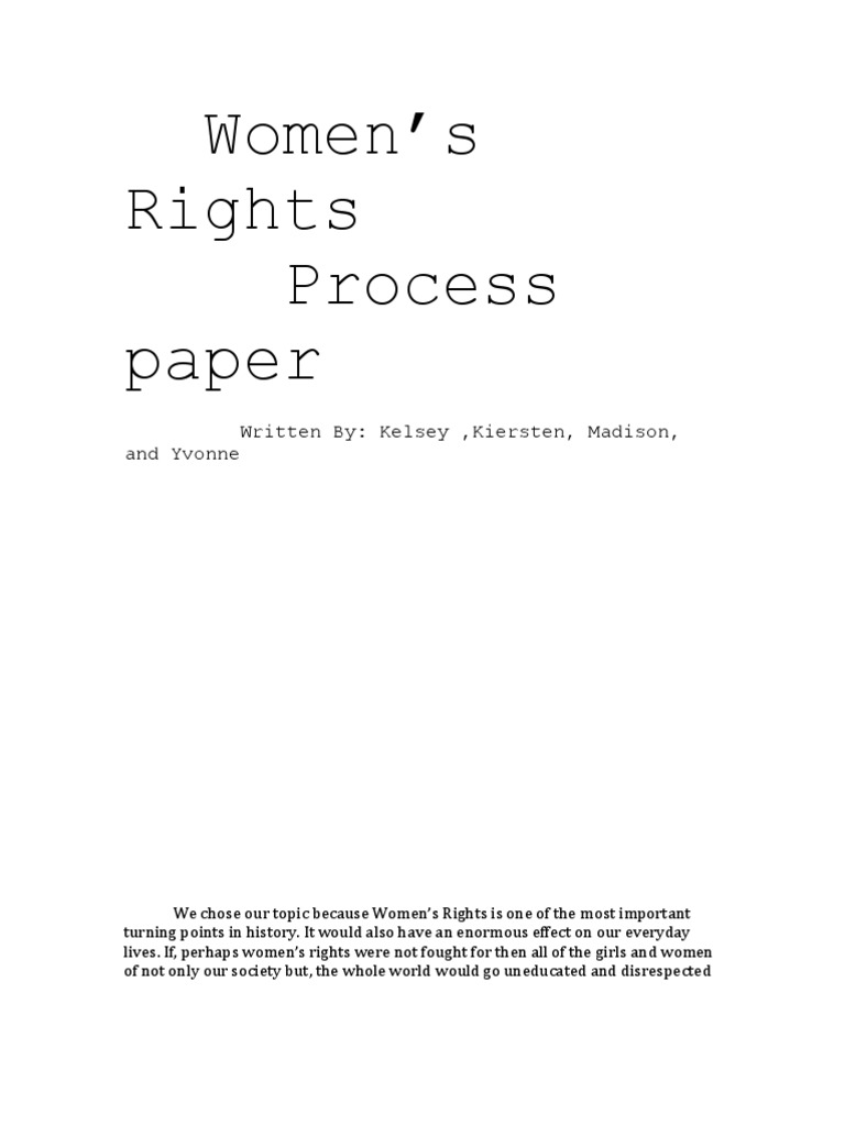 Women's Rights: A Historical Overview | PDF