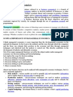 Ion and Importance of Managerial Eco.