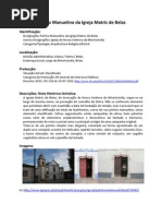 IPPAR - Pórtico Manuelino da Igreja Matriz de Belas