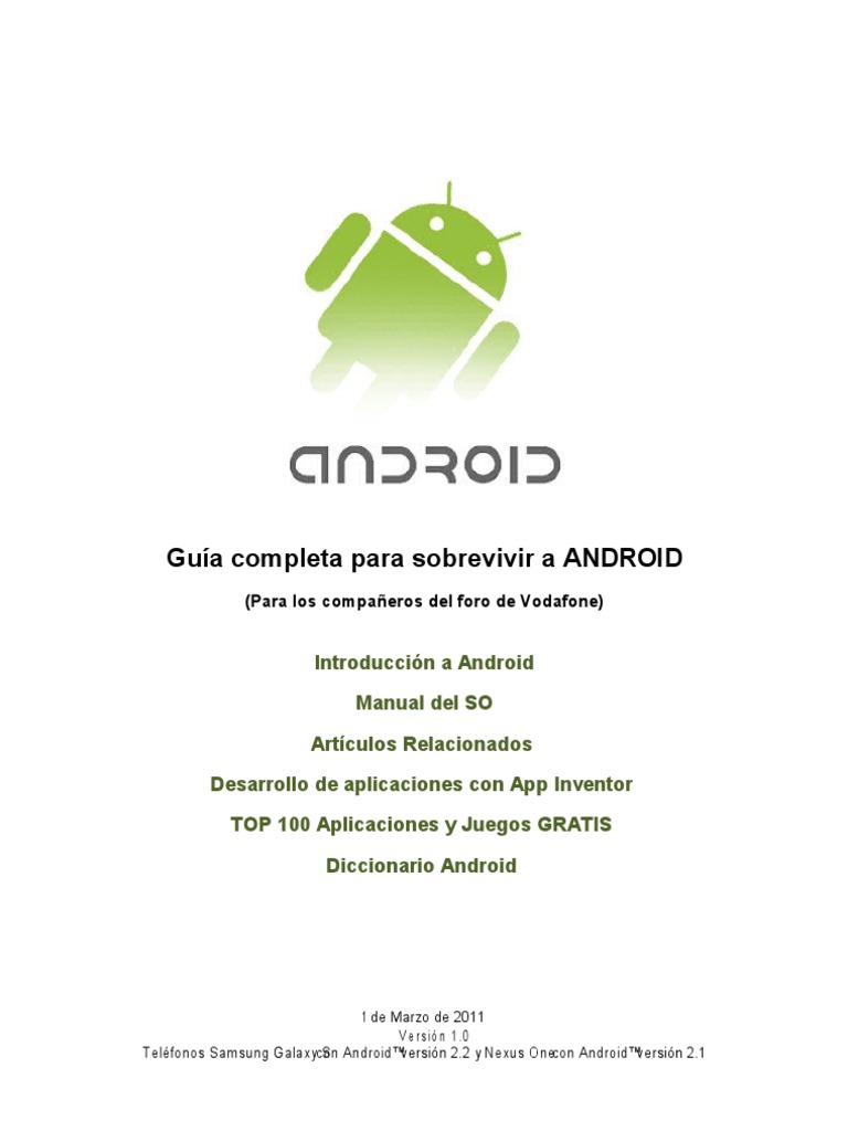 Manual Android Pdf Android Sistema Operativo Servicio De