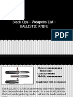 Call Of Duty Black Ops Weapons List, Launchers, Ballistic Knife