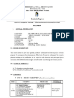 THESIS I SEMINAR - WORKSHOP SYLLABUS