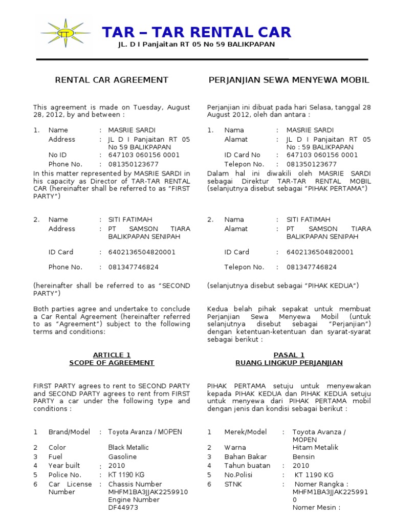 Contoh Surat Perjanjian Kerjasama Bahasa Inggris – Berbagai Contoh