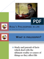 Rizal's Philosophies in Life