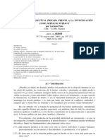 Propiedad Intelectual Privada Frente A La Investigacion Como Servicio Publico - Lorenzo Pena (FUNDAMENTOS de LA PI)