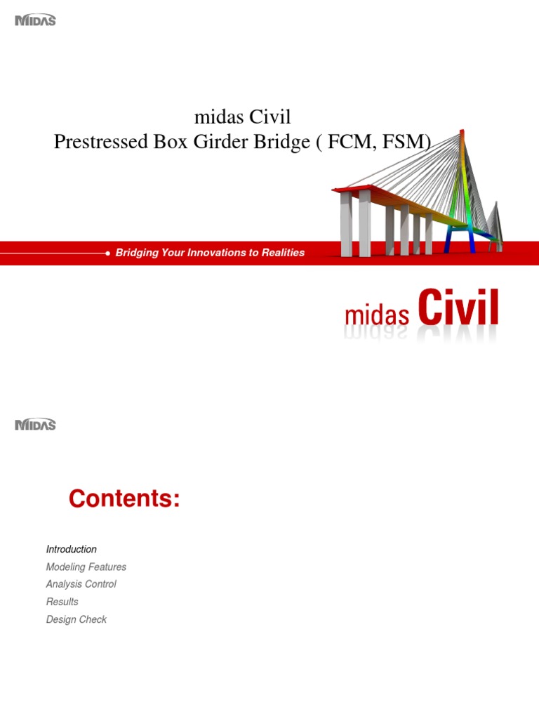 Midas Civil: FCM & FSM Bridge Modeling | PDF | Beam (Structure ...