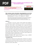Time Domain Sound Spectrum Measurements in Ducted Axial Fan Under Stall Region at Throttle Position 4 Cm