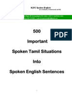 500 Important Spoken Tamil Situations Into Spoken English Sentences - Sample