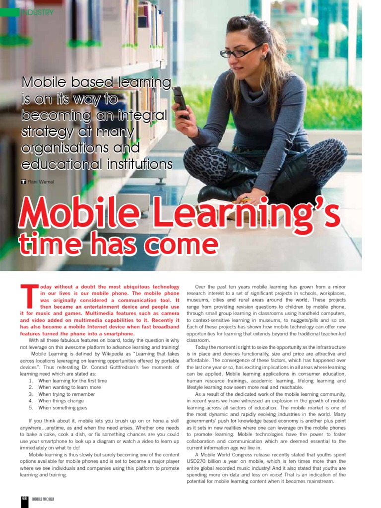 Mobile Learning: A New Era in Education | PDF | Mobile Phones ...