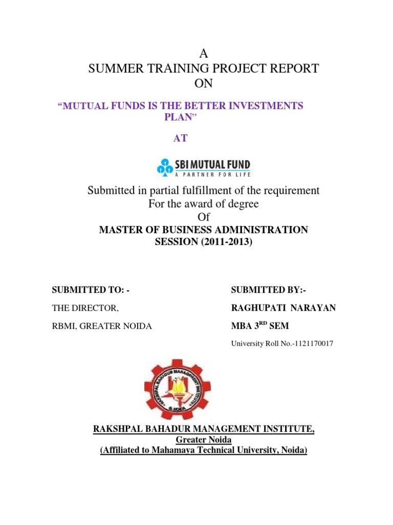 Sbi Mutual Fund | PDF | Investor | Mutual Funds