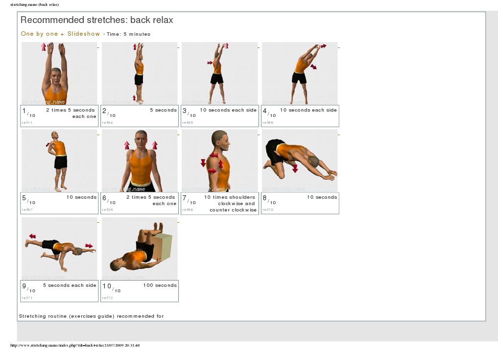 Back Relax Stretching Routine Guide | PDF | Language Arts & Discipline